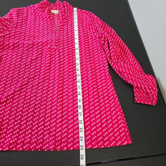LL Bean Womens Birdseye Fleece Sweater Sz Small Pink 1/4 Zip Soft Cozy Outdoors - Picture 8 of 8